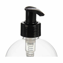 Dispensador de Jabón Negro Transparente Plástico 500 ml (12 Unidades