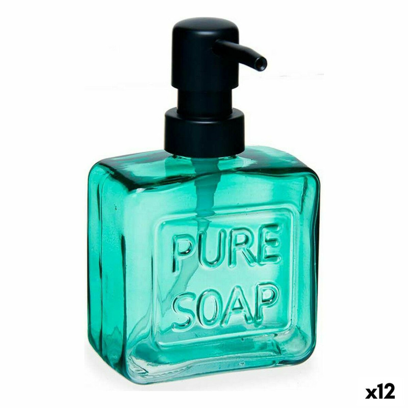 Dispensador de Jabón Pure Soap 250 ml Cristal Verde Plástico (12 Uni