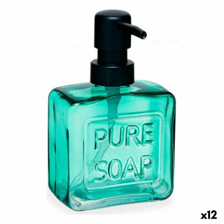 Dispensador de Jabón Pure Soap 250 ml Cristal Verde Plástico (12 Uni