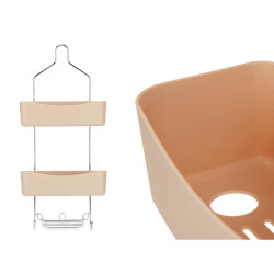 Colgador para la Ducha 28 x 60 x 14 cm Beige Metal Plástico (6 Unidad