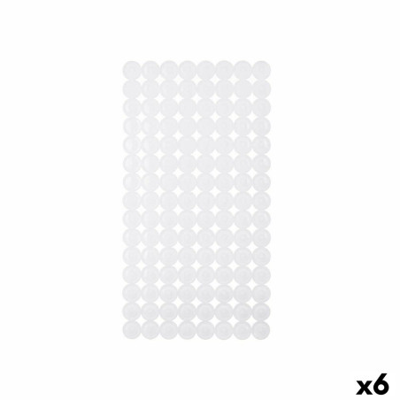 Alfombrilla Antideslizante para Ducha Blanco PVC 68 x 1 x 36 cm (6 Uni