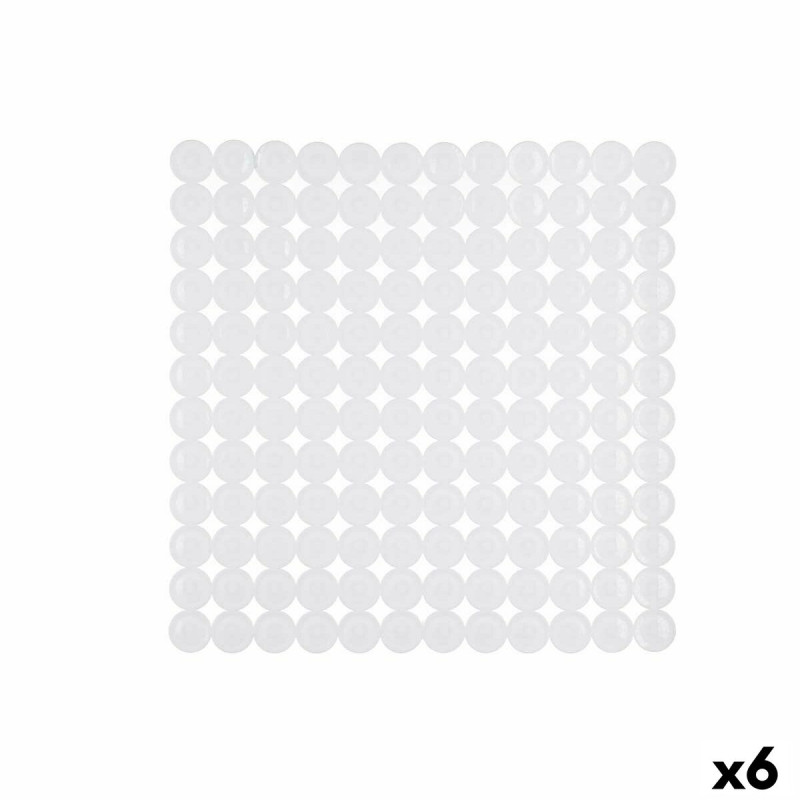 Alfombrilla Antideslizante para Ducha Blanco PVC 68 x 36 x 1 cm (6 Uni