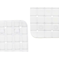 Alfombrilla Antideslizante para Ducha Cuadros Blanco PVC 67,7 x 38,5 x