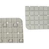 Alfombrilla Antideslizante para Ducha Cuadros Gris PVC 67,7 x 38,5 x 0