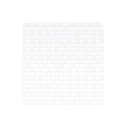 Alfombrilla Antideslizante para Ducha Cuadros Transparente PVC 50,3 x