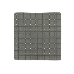 Alfombrilla Antideslizante para Ducha Cuadros Gris PVC 50,3 x 50,3 x 0