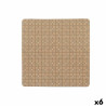 Alfombrilla Antideslizante para Ducha Cuadros Beige PVC 50,3 x 50,3 x