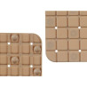 Alfombrilla Antideslizante para Ducha Cuadros Beige PVC 50,3 x 50,3 x