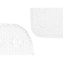 Alfombrilla Antideslizante para Ducha Blanco PVC 53 x 52,5 x 1 cm (6 U