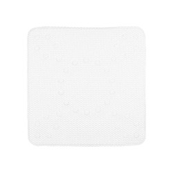 Alfombrilla Antideslizante para Ducha Blanco PVC 53 x 52,5 x 1 cm (6 U