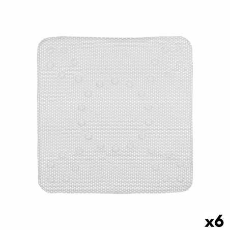 Alfombrilla Antideslizante para Ducha Gris PVC 53 x 52,5 x 1 cm (6 Uni