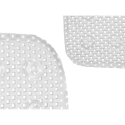 Alfombrilla Antideslizante para Ducha Gris PVC 53 x 52,5 x 1 cm (6 Uni