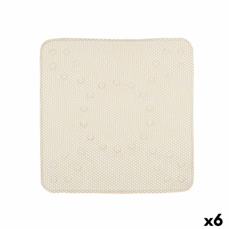 Alfombrilla Antideslizante para Ducha Beige PVC 53 x 52,5 x 1 cm (6 Un