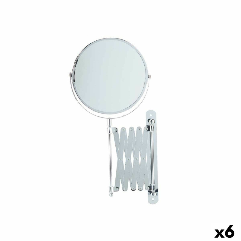 Espejo de Aumento Extensible Ø 17 cm Metal (6 Unidades) Espejo de Aumento Extensible Ø 17 cm Metal (6 Unidades)