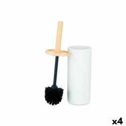 Escobilla para el Baño Blanco Madera Resina 10,2 x 38 x 10,2 cm (4 Un