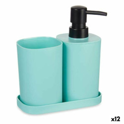 Set de Baño Negro Verde Polipropileno (12 Unidades)