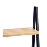 Estantería de Baño Negro Natural Bambú Madera de pino 40 x 109,3 x