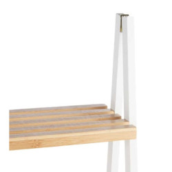 Estantería de Baño Blanco Natural Bambú Madera de pino 40 x 109,3 x