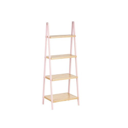 Estantería de Baño Rosa Natural Bambú Madera de pino 40 x 109,3 x 3