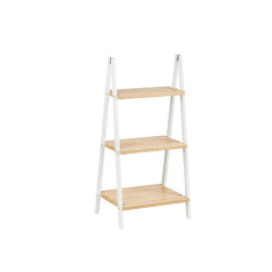 Estantería de Baño Blanco Natural Bambú Madera de pino 40,3 x 81,5