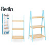 Estantería de Baño Azul Natural Bambú Madera de pino 40,3 x 81,5 x