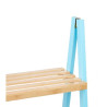 Estantería de Baño Azul Natural Bambú Madera de pino 40,3 x 81,5 x