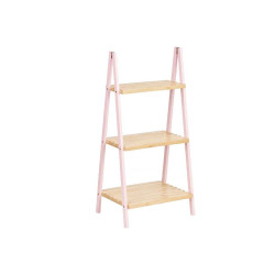 Estantería de Baño Rosa Natural Bambú Madera de pino 40,3 x 81,5 x