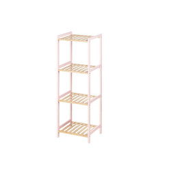 Estantería de Baño 35 x 30 x 100 cm Rosa Natural Bambú Madera de pi