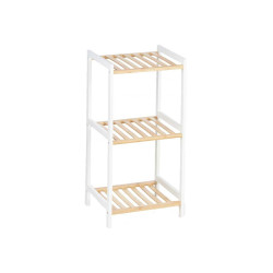 Estantería de Baño 35 x 30 x 70 cm Blanco Natural Bambú Madera de p