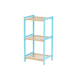Estantería de Baño 35 x 30 x 70 cm Azul Natural Bambú Madera de pin