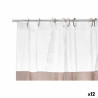 Cortina de Ducha Transparente 180 x 180 cm Beige Plástico PEVA (12 Un