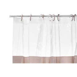 Cortina de Ducha Transparente 180 x 180 cm Beige Plástico PEVA (12 Un