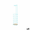 Portarrollos de Papel Higiénico Azul Metal Bambú 16,5 x 63,5 x 16,5