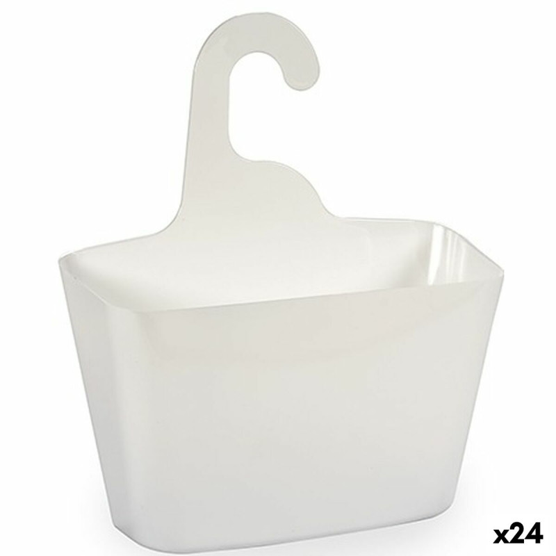 Colgador para la Ducha Blanco Plástico 11,5 x 31,5 x 28,5 cm (24 Unid