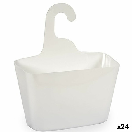 Colgador para la Ducha Blanco Plástico 11,5 x 31,5 x 28,5 cm (24 Unid