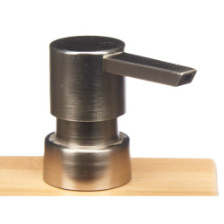 Dispensador de Jabón Plateado Bambú Plástico 9,7 x 15 x 5,8 cm (12