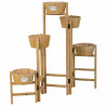 Soporte para Maceta Alexandra House Living Marrón Madera de Paulonia
