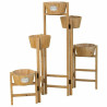 Soporte para Maceta Alexandra House Living Marrón Madera de Paulonia