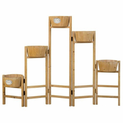 Soporte para Maceta Alexandra House Living Marrón Madera de Paulonia