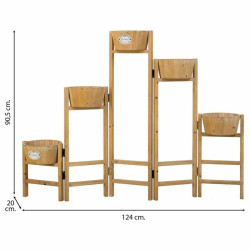Soporte para Maceta Alexandra House Living Marrón Madera de Paulonia