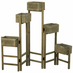 Soporte para Maceta Alexandra House Living Marrón Madera de Paulonia