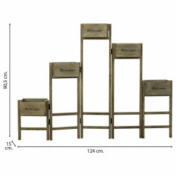 Soporte para Maceta Alexandra House Living Marrón Madera de Paulonia