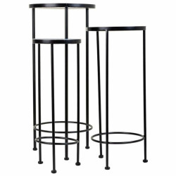 Soporte para Maceta Alexandra House Living Negro Hierro Azulejo 30 x 6