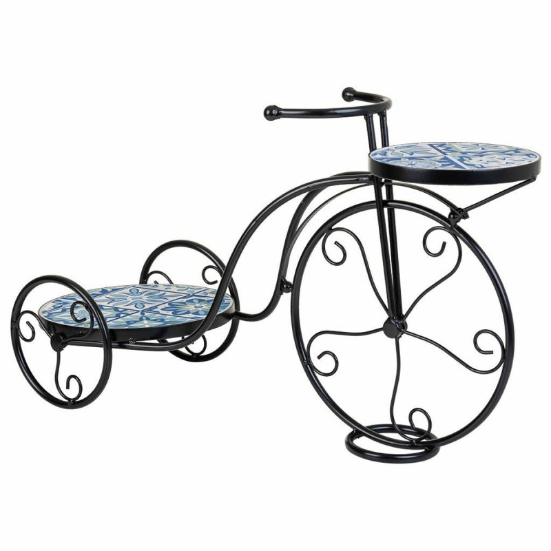 Soporte para Maceta Alexandra House Living Negro Hierro Azulejo Bicicl