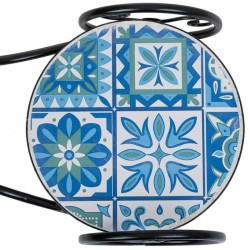 Soporte para Maceta Alexandra House Living Negro Hierro Azulejo Bicicl