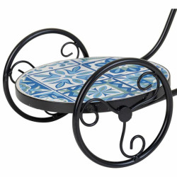 Soporte para Maceta Alexandra House Living Negro Hierro Azulejo Bicicl