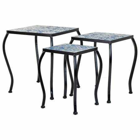 Soporte para Maceta Alexandra House Living Negro Hierro Azulejo 33 x 3