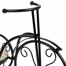 Soporte para Maceta Alexandra House Living Negro Hierro Azulejo Bicicl