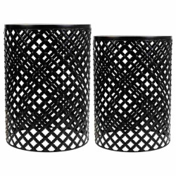 Soporte para Maceta Alexandra House Living Negro Hierro Azulejo 38 x 5