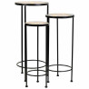 Soporte para Maceta Alexandra House Living Negro Hierro Azulejo 30 x 6